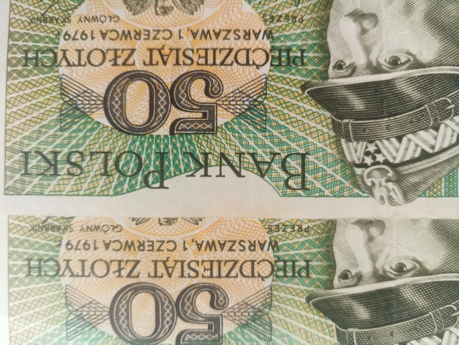 Banknoty prl. niskie numery.