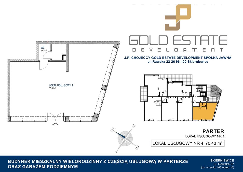 Lokal usługowy 70,43 m², parter, centrum miasta