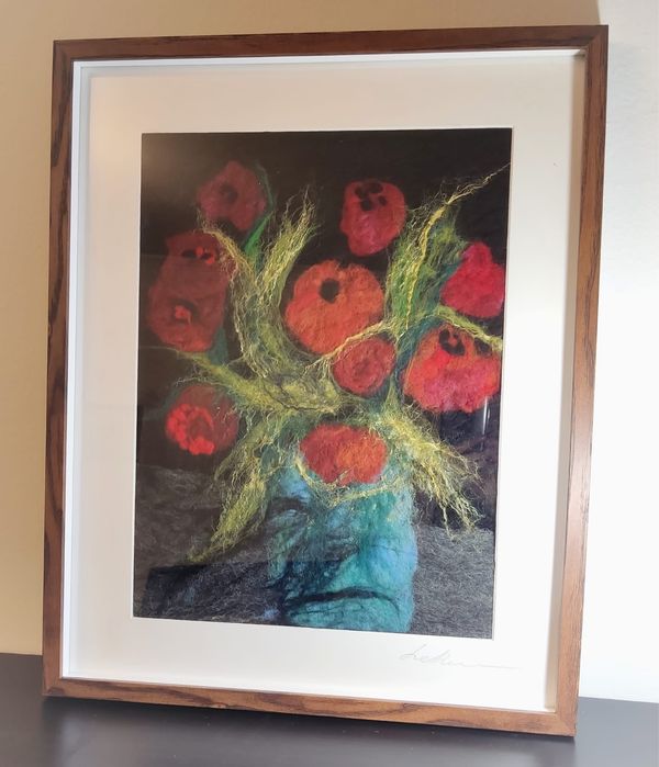 Quadro em feltragem de lã
