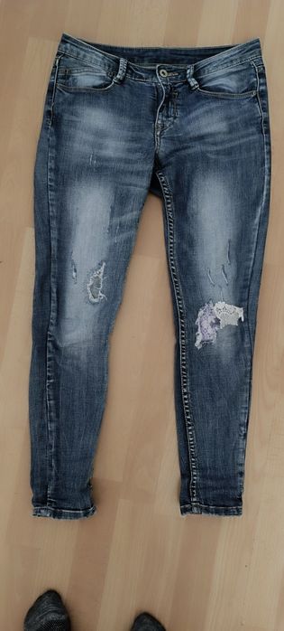 Calças de ganga, tamanho XS, usadas. Regular Denim