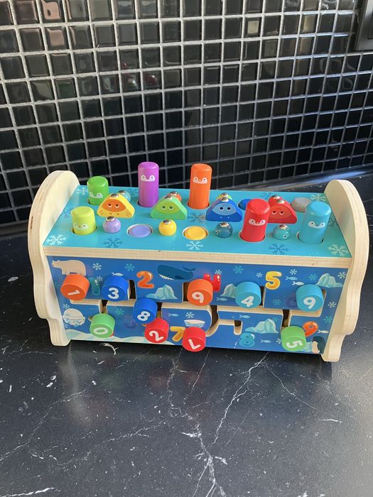 Wbijak drewniany zabawka 7w1 Montessori