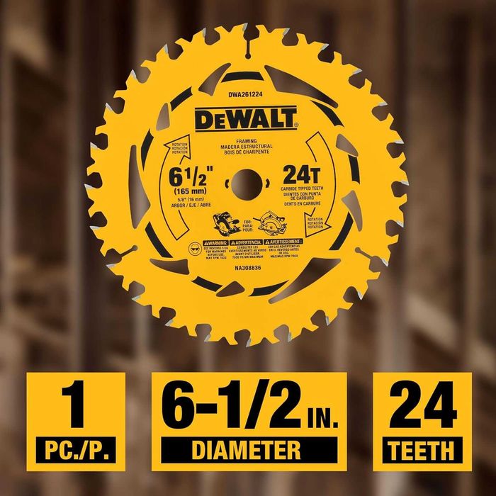 Пильный диск по дереву 165мм Dewalt DWA261224