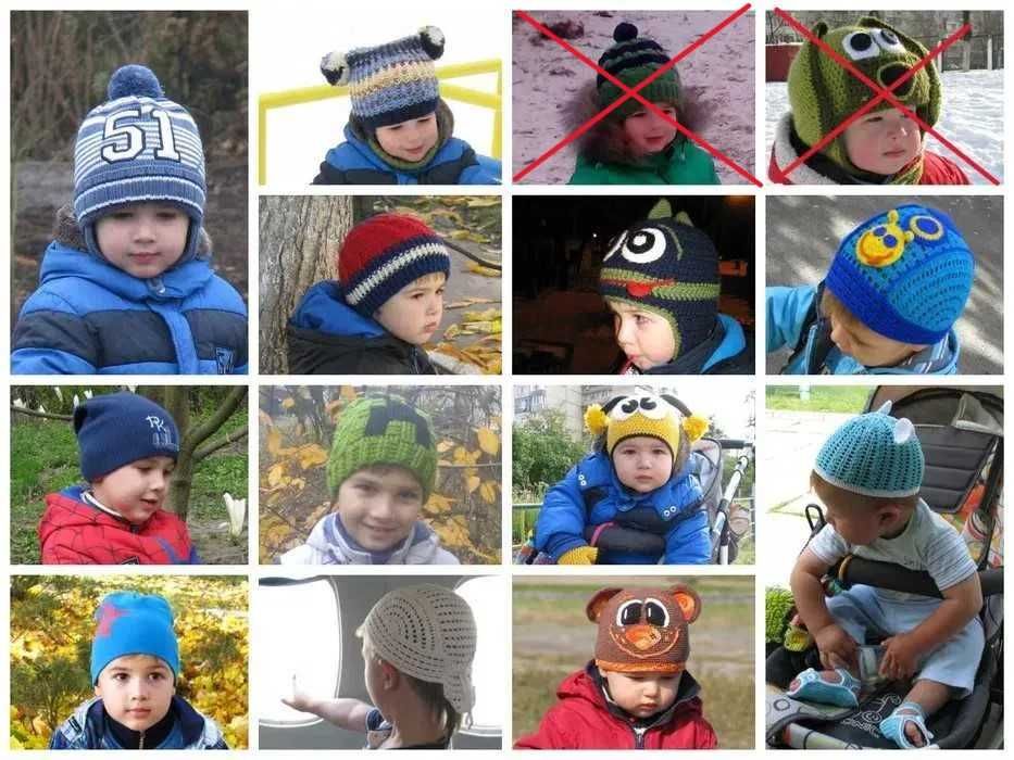 Шапка зимова, весна-осінь, літня, панамка, шарф, 0,6 - 10 років