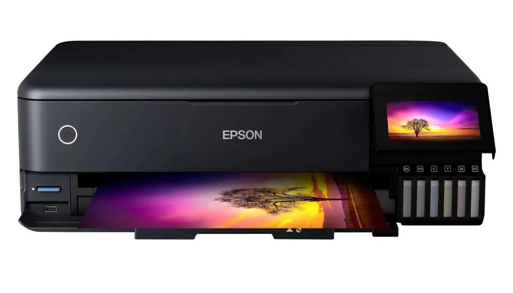 Epson EcoTank ET-8550 – stan idealny, niski przebieg,  komplet tuszy. Drukarka przeznaczona do profesjonalnego druku, idealna jakość zdjęć !!!