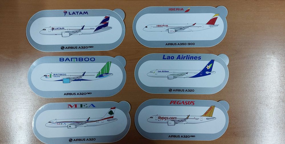 Lotes Autocolantes Boeing Airbus 01 (Varias fotos)