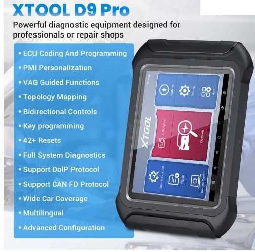 XTOOL D9 PRO Máquina de diagnóstico reprogramação ecu