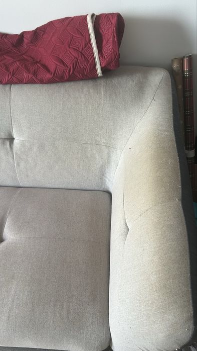 Sofa 3 lugares preto e cinza