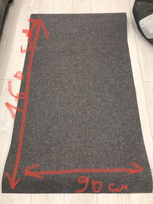 Повсть штучна 90 см *160 см темно-сіра