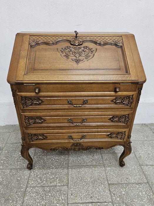 Piękny stylowy francuski sekretarzyk ludwikowski /