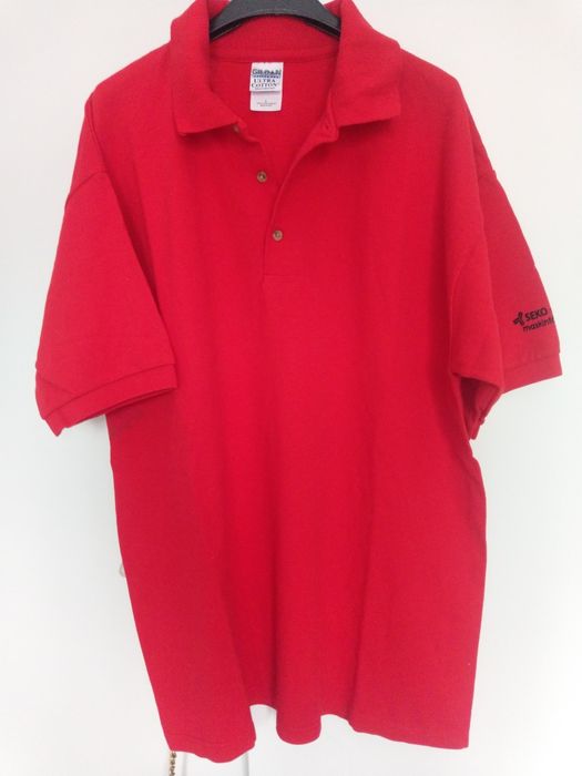 Koszulka t-shirt polo czerwona L