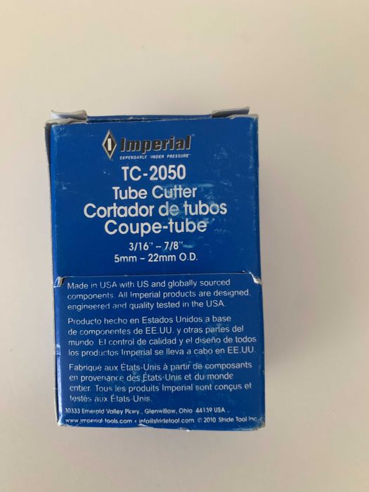 Cortatubos Imperial TC-2050 de 3/16" a 7/8"