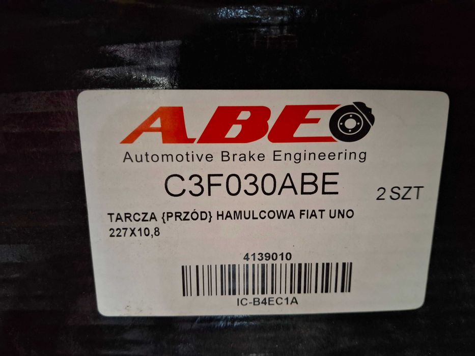 Tarcza hamulcowa przód Fiat 4139010