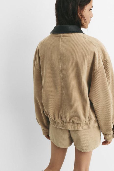 Вельветова куртка з коміром xs s