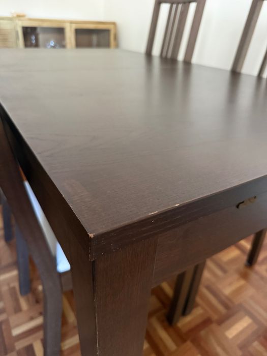 Mesa de jantar IKEA + 6 cadeiras