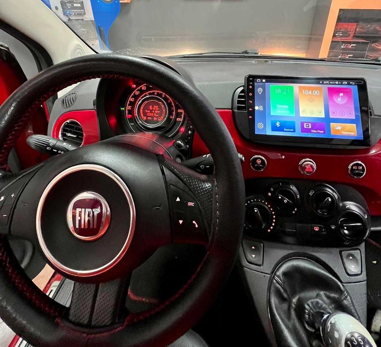(NOVO) Rádio 2DIN • FIAT 500 (Desde 2007 a 2015) • ABARTH • Android