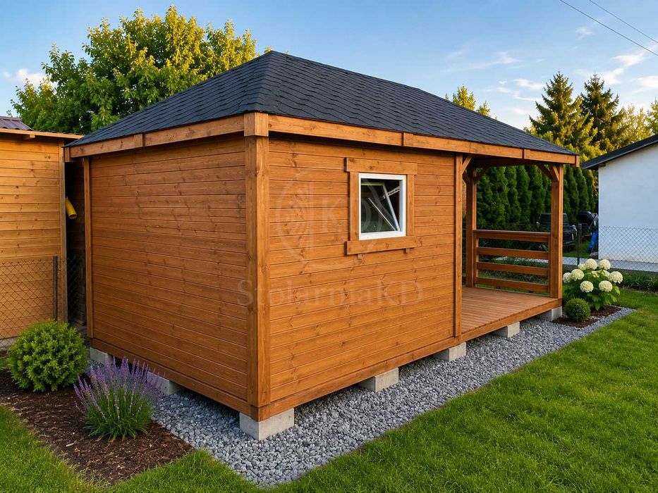 Altana ogrodowa z domkiem 3x6 m – drewniana, na wymiar, producent