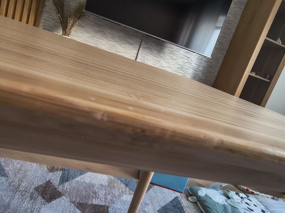 Mesa / Secretária IKEA ANFALLARE + HILVER – bambu – 140x65 cm