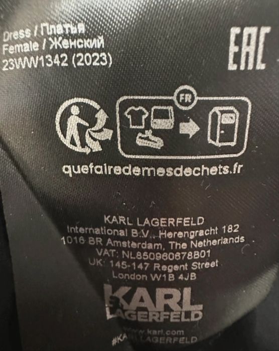 Karl Lagerfeld sukienka czarna S