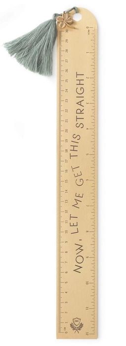 Linijka "Let Me Get This Straight" 30cm miedziana Designworks Ink ,