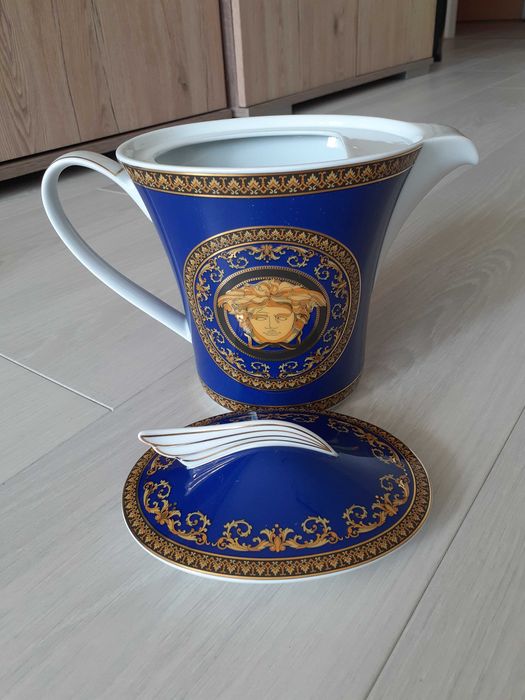 Dzbanek do herbaty versace medusa blue.