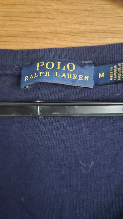 T-shirt granatowy Polo RalphL.  długi rękaw r.M
