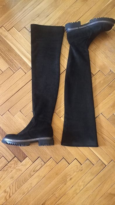 Ботфорти, чоботи, сапоги , черевики , натуральний замш, рр.37