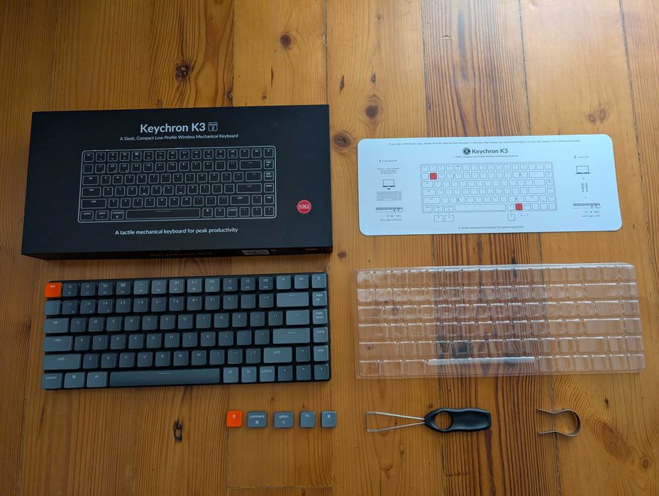 Klawiatura Keychron K3 RGB Windows Mac niebieskie switche