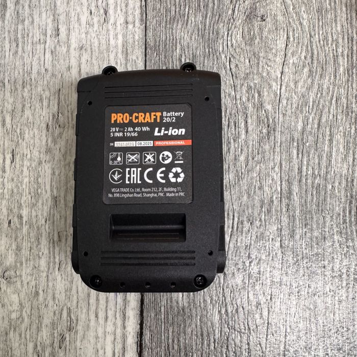 Шуруповерт Procraft PA20Li DFR 20V 2Аг 50Нм Безщітковий Кейс