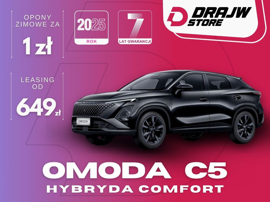 Omoda 5 Hybryda COMFORT 1,5 T-GDi 224 KM DHT | Opony zimowe 1 zł | DRAJW.STORE