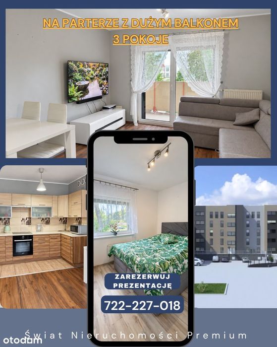 3 Pokoje | Parter | Duży Balkon | Zieleń | Leszno – Os. Przyjaźni