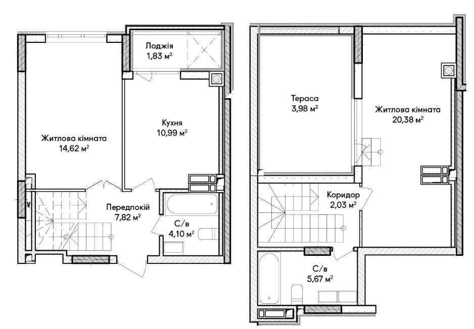 Продається простора 2к квартира з власною терасою у ЖК Синергія Сіті