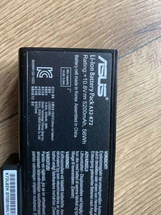 Oryginalna bateria akumulator ASUS A32-K72