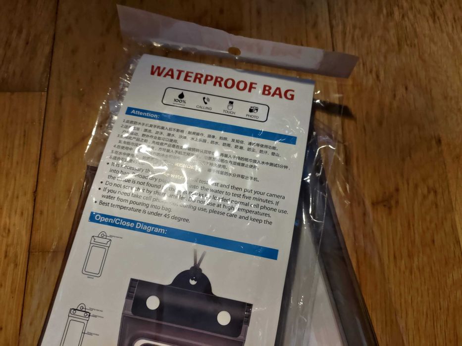 2x Bolsa à Prova D'Água pra Telemóvel iPhone, Impermeável (Novas)