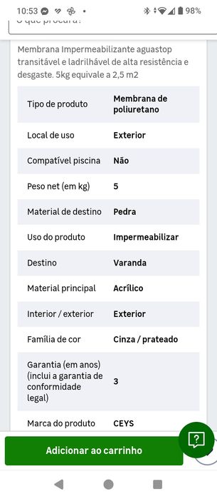 Membrana impermeabilizante ceys