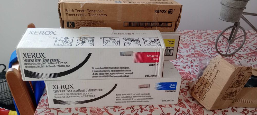 Tinteiros, cartuchos, fusor Xerox