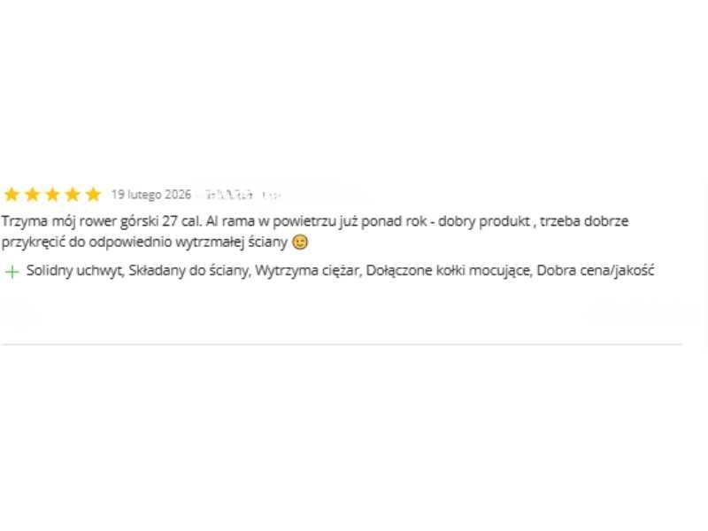 Wieszak na rower ścienny uchwyt na rower do garażu piwnicy mocny NOWY