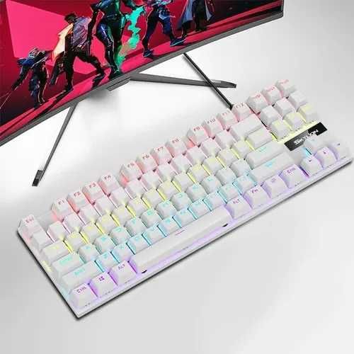 Клавиатура механическая (кирилица) SKYLION K87 White с RGB подсветкой