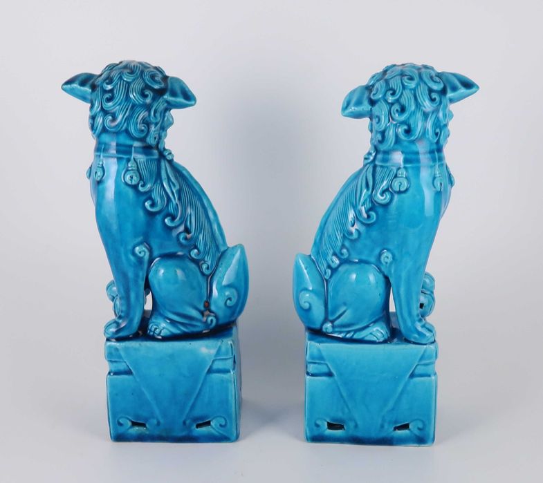 Par de Cães Foo pequenos China - 21 cm