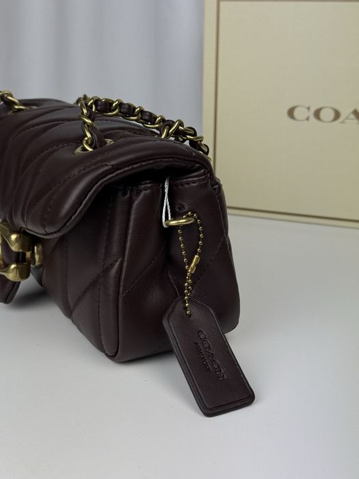 Женская сумка coach tabby original шоколадний колір