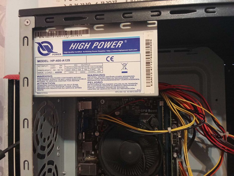 i3 3100MHz/Asus/Socket 1155/12Gb/500Gb  + монітор продам пк комп