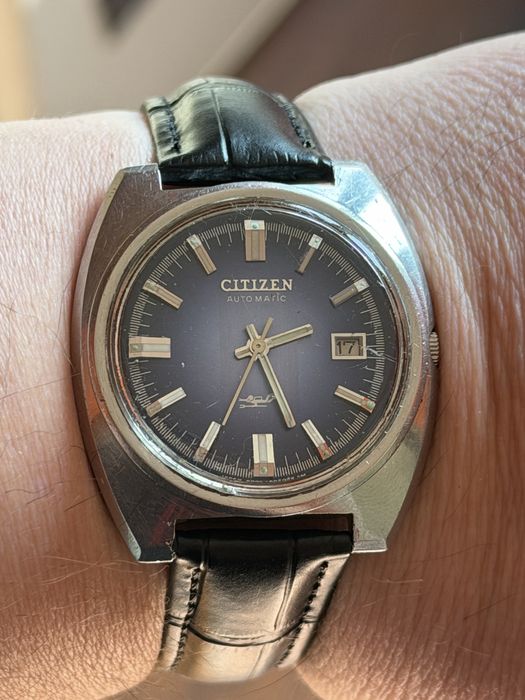 Citizen Automatic, bardzo duży, 39/44mm, dwutonowa tarcza, w stali