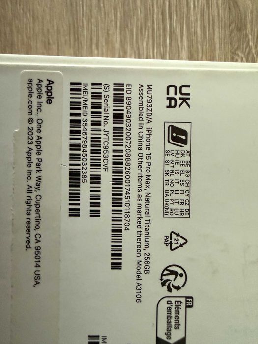 iPhone 15 Pro Max 256GB Natural Titanium | NOWA BATERIA 100%