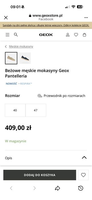 Espadryle Geox rozm 42/43