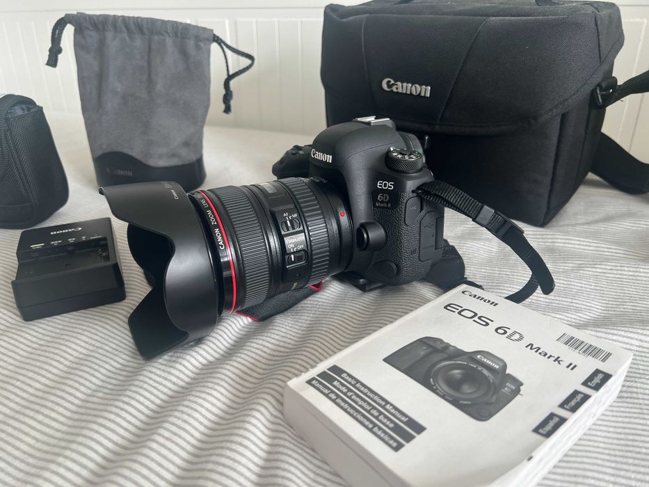 Canon 6d Mark II + Lente  24-105  1:4 L + Mochila + Filtros Tiffen
