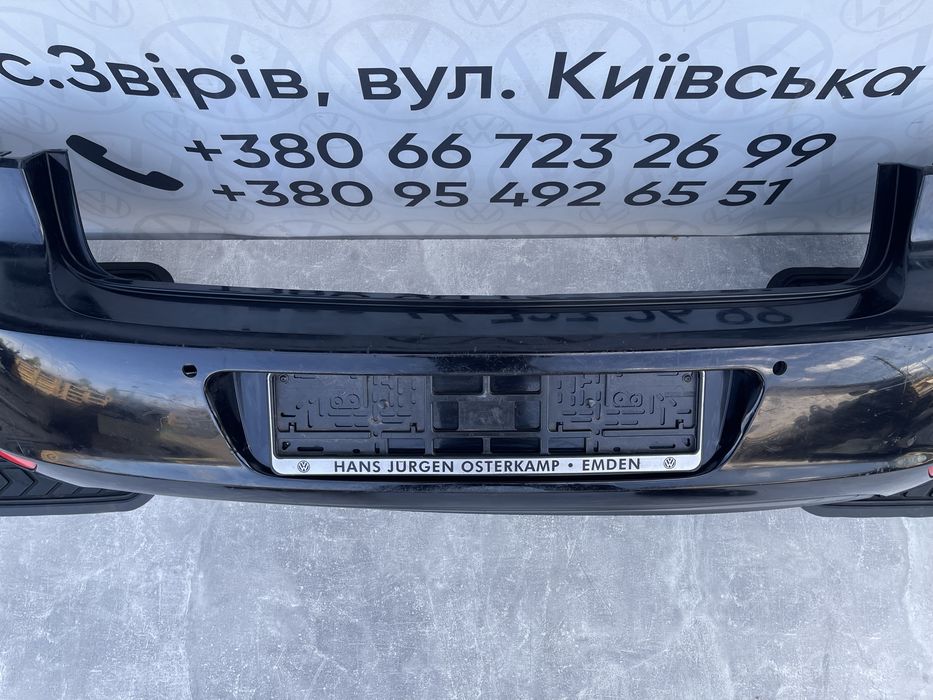 Задній бампер Гольф 6 хечбек LC9X задни бампери Golf 6 хеч чорний