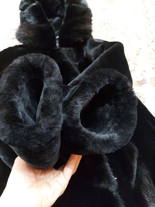 Шуба из мутона и норки