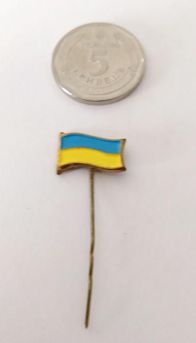 Патриотический значок флажок Украины прапор України Тризуб патріотична