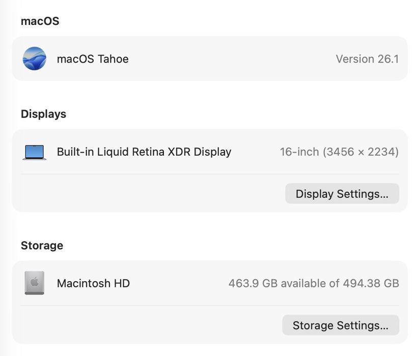 MacBook Pro 16’ 2021 32GB RAM 512GB Silver