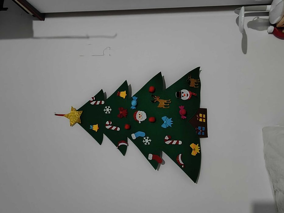 Choinka Z Filcu Z Ozdobami Samoprzylepnymi Kreatywne