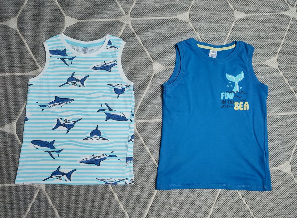 Bluzka na ramiączkach , podkoszulek 2 Sztuki 134